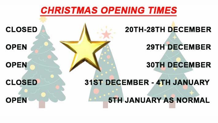 Christmas Opening Times